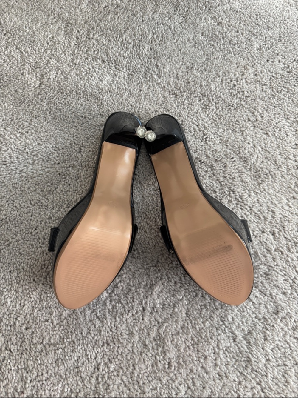 Black Patent Slide-Heel Mules - Picture 3 of 5